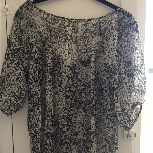 Joie black and white chiffon top - XS - Picture 5 of 5