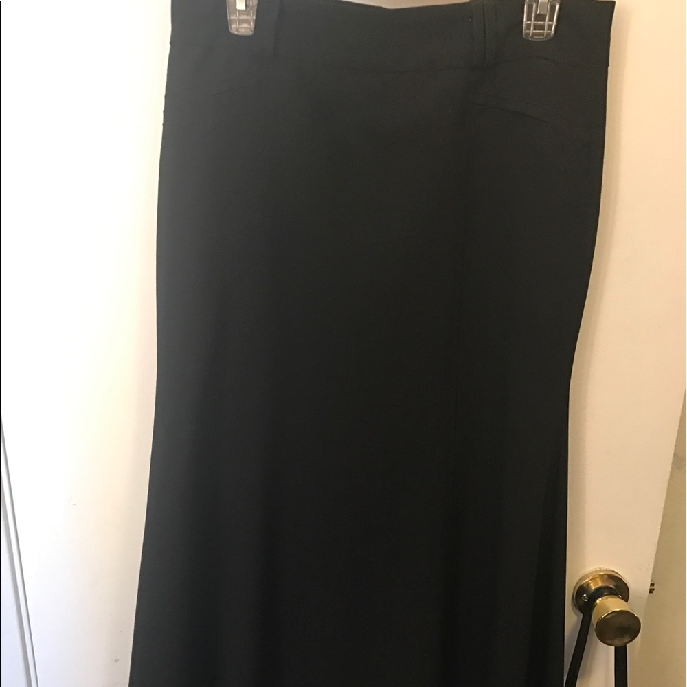 Black zip long skirt