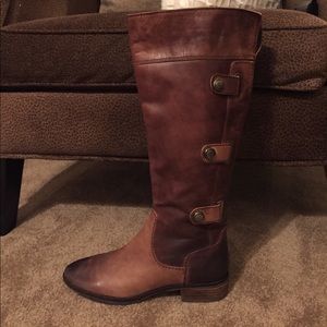 Arturo Chiang Distressed Leather Boots - Size 8M