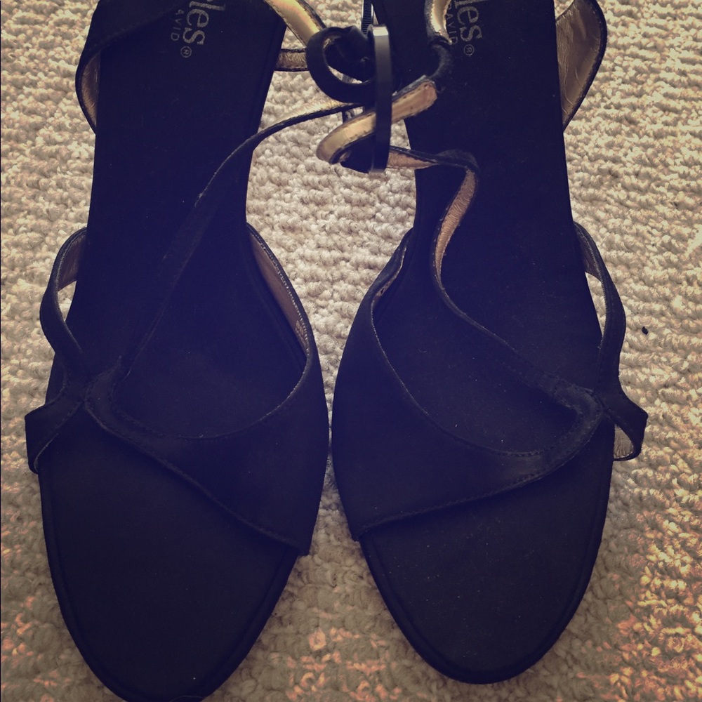 Charles by Charles David black satin sandals - 8
