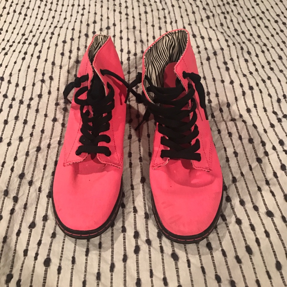 bright pink doc martens