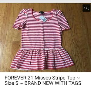 NWT forever 21 peplum top