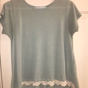 altar'd state light green high-low shirt