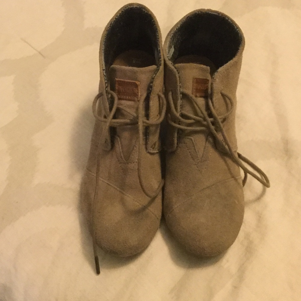 TOMS wedge booties