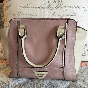 Guess bag- whitish cream and light pink in color