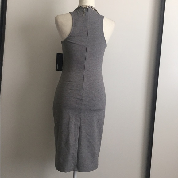 Halee C bodycon grey jersey midi dress - Picture 5 of 6