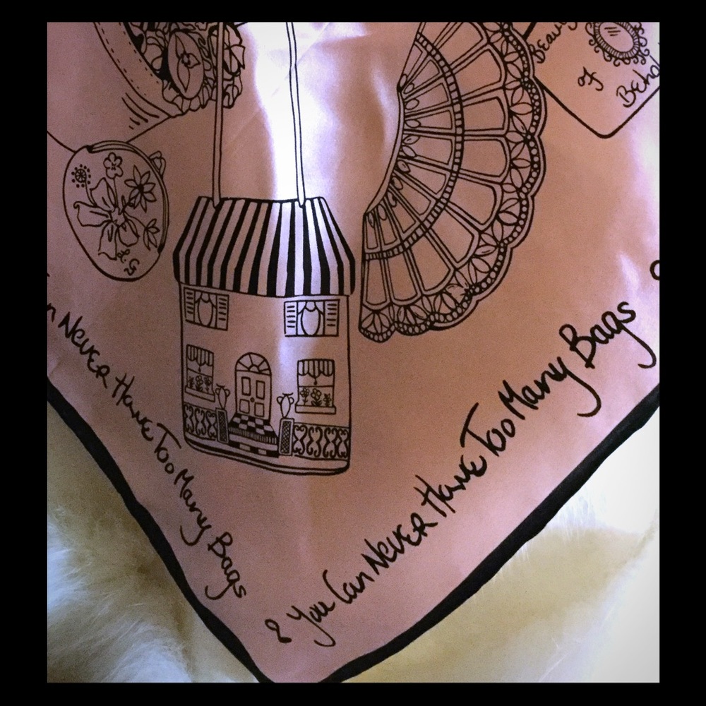 Lulu guiness pink silk scarf