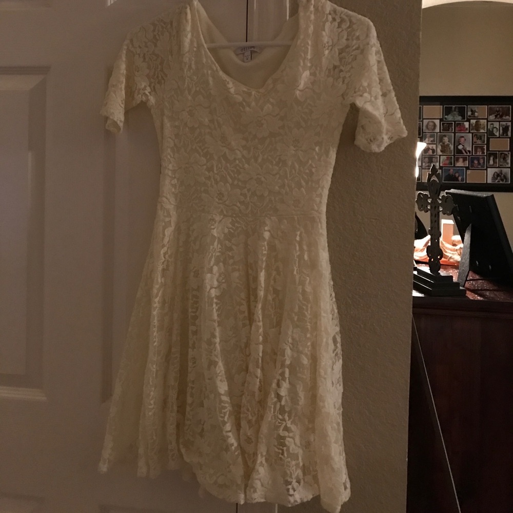 Cream lace dress