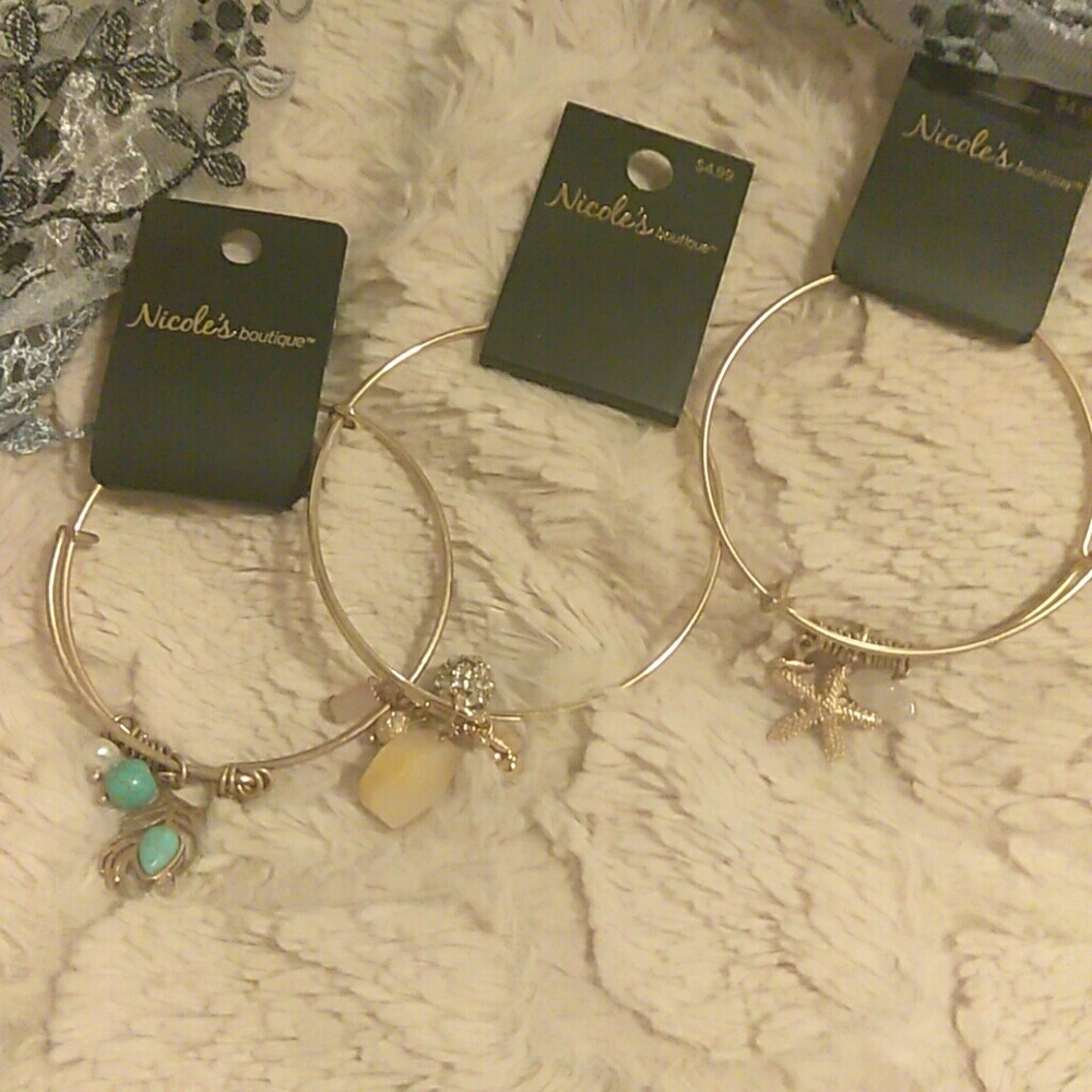 3 Nicole's Boutique charm bracelets