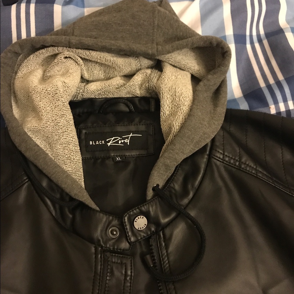 Blackrivet leather men's jacket