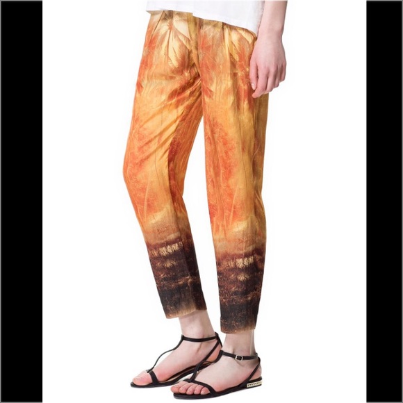 Zara Pants - Zara Floral Vacation Palazzo Island Trousers