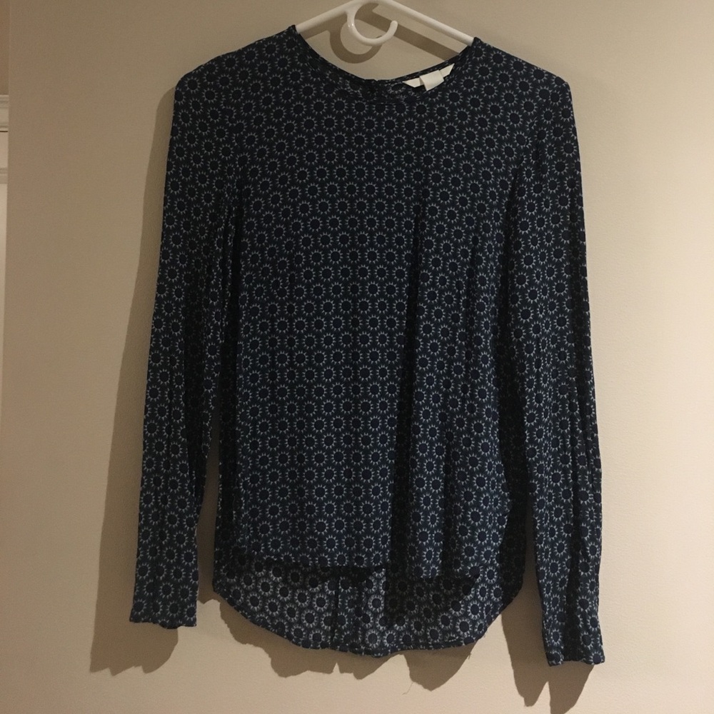 NEW H&M high-low printed top