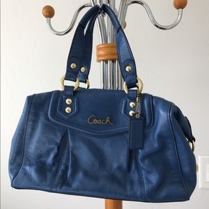 Blue Leather Convertible Shoulder/Crossbody