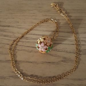 Jcrew Floral ball chain necklace