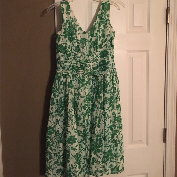Green and white Cold water creek dress - Picture 1 of 3