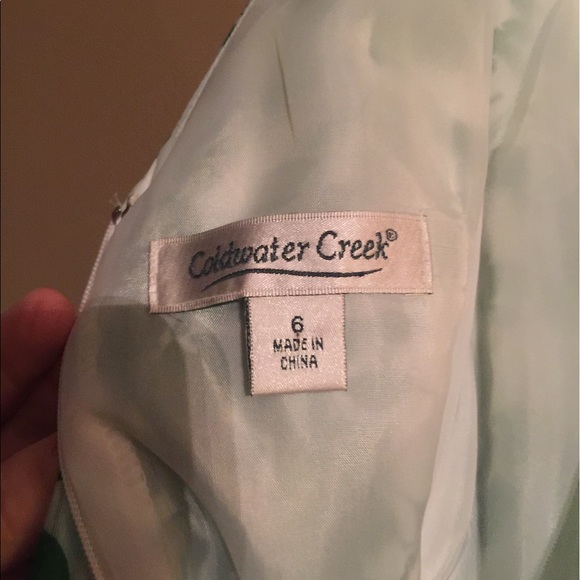 Green and white Cold water creek dress - Picture 2 of 3