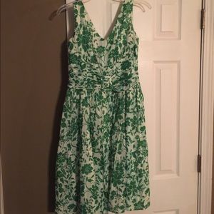 Green and white Cold water creek dress
