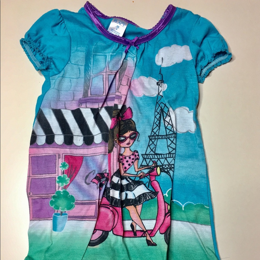 Children's place night gown sleep ware size 4t xs