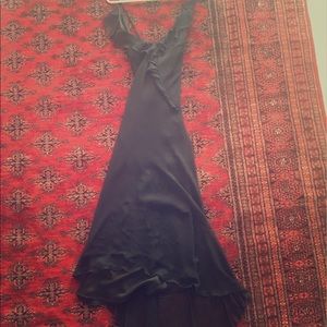 Black strappy light evening gown