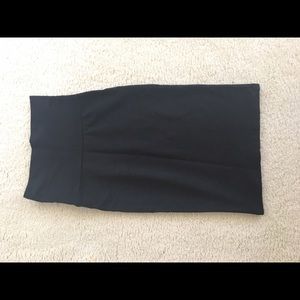 Classic cotton black stretchy skirt