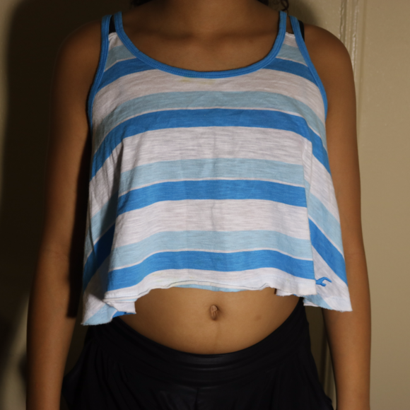 STRIPED SUMMER CROP TOP - Picture 1 of 3