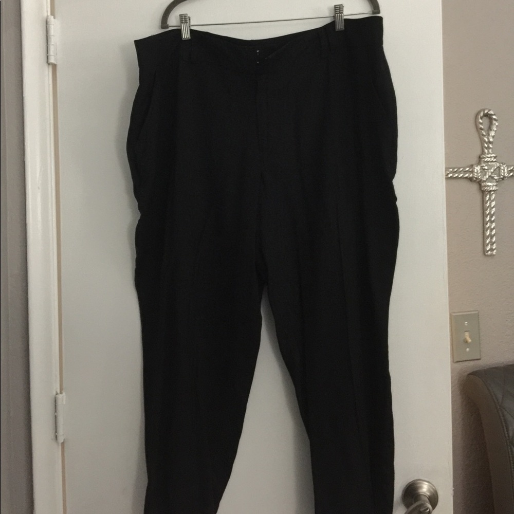 Rayon black dress pants