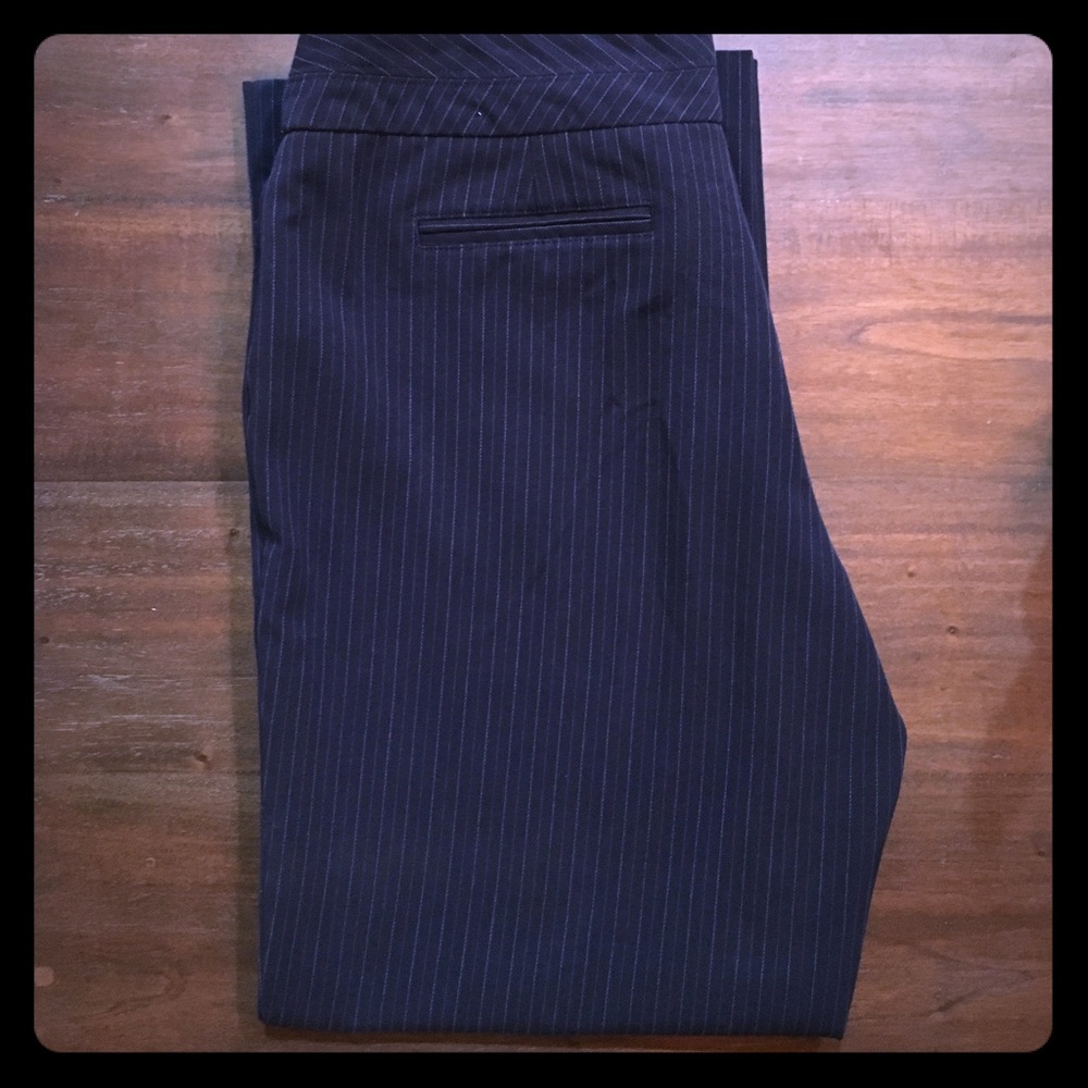 Navy Pinstripe Slacks