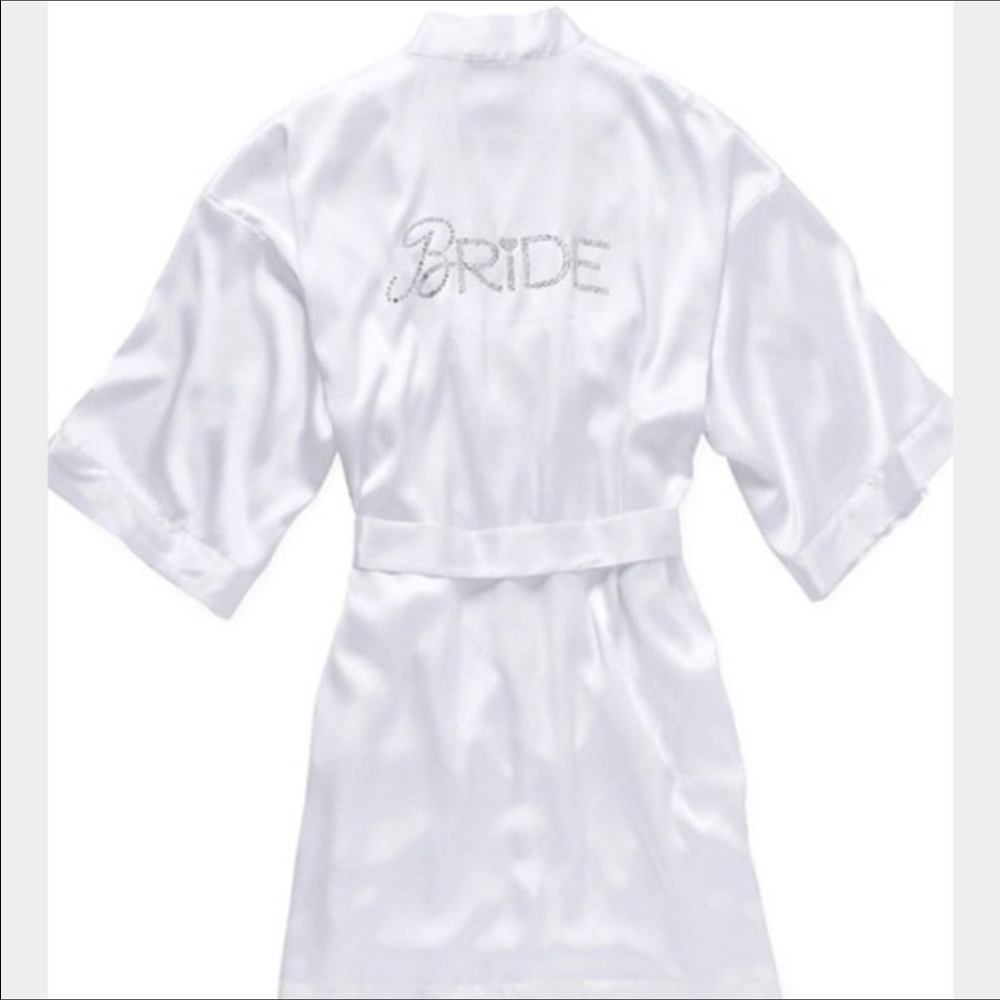 Victoria's Secret white satin bride robe