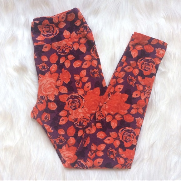LuLaRoe Pants - LuLaRoe Leggings Roses Print