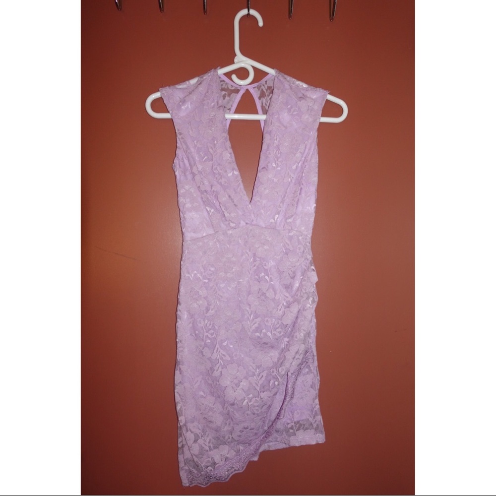 Deep Plunging V Neck, Floral Dress