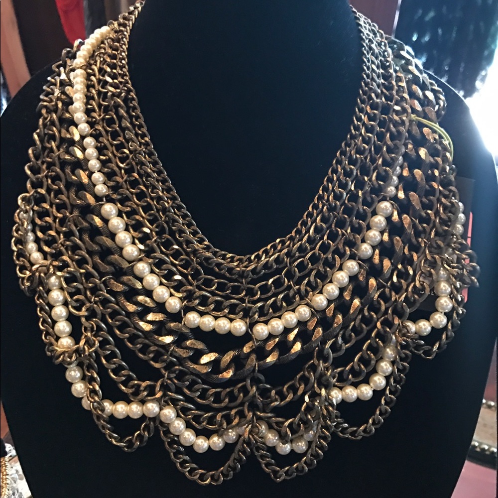 Baublebar statement multi strand necklace NWT