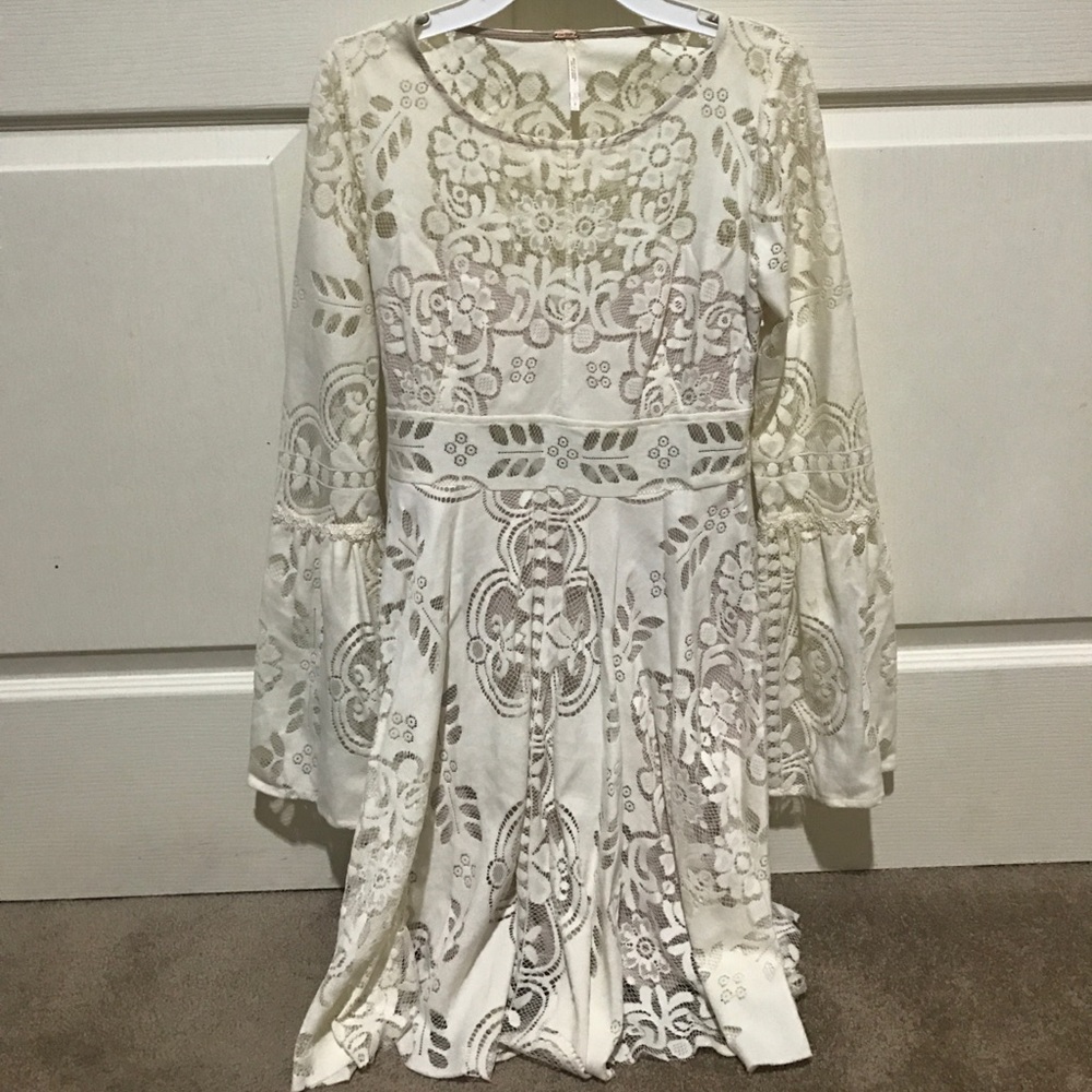Free People White Lace Dress