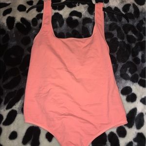 BEBE coral/peach bodysuit