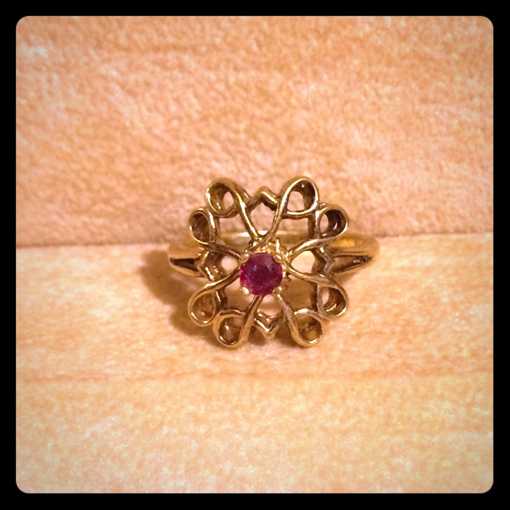 Ruby Avon Sterling Ring