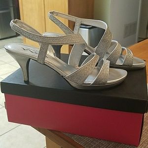 Silver Glitter Heels