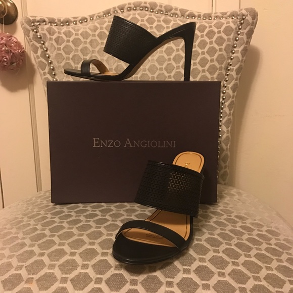 Enzo Angiolini Black Heeled Sandals - Picture 2 of 3