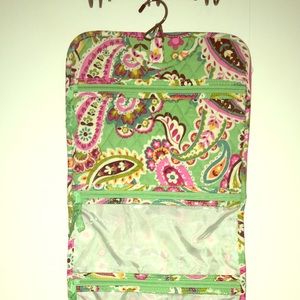 Vera Bradley hanging travel cosmetic bag.