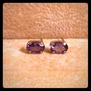 Petite Amethyst Earrings