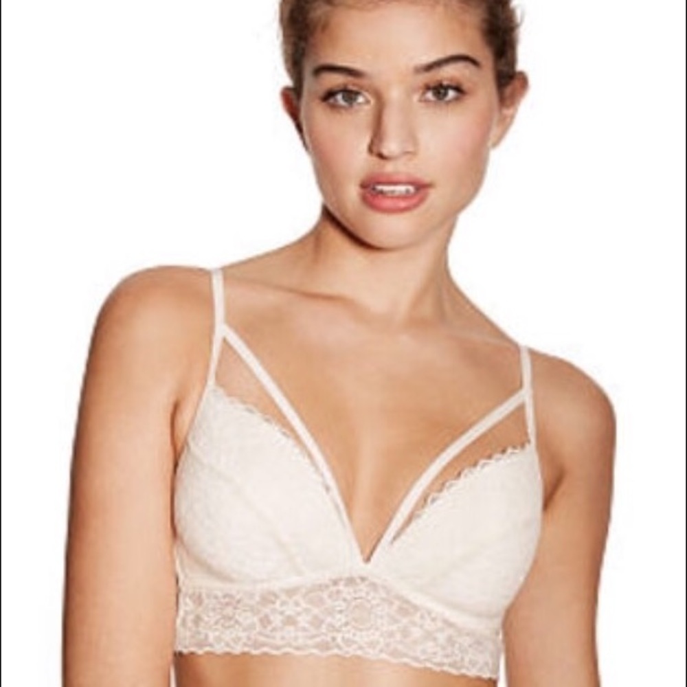 White lace Victoria's Secret PINK bralette
