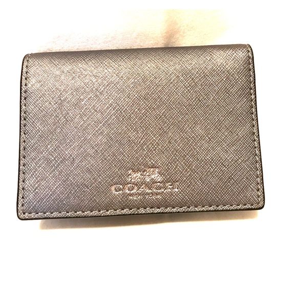 Coach Small Pewter Wallet - Picture 1 of 5