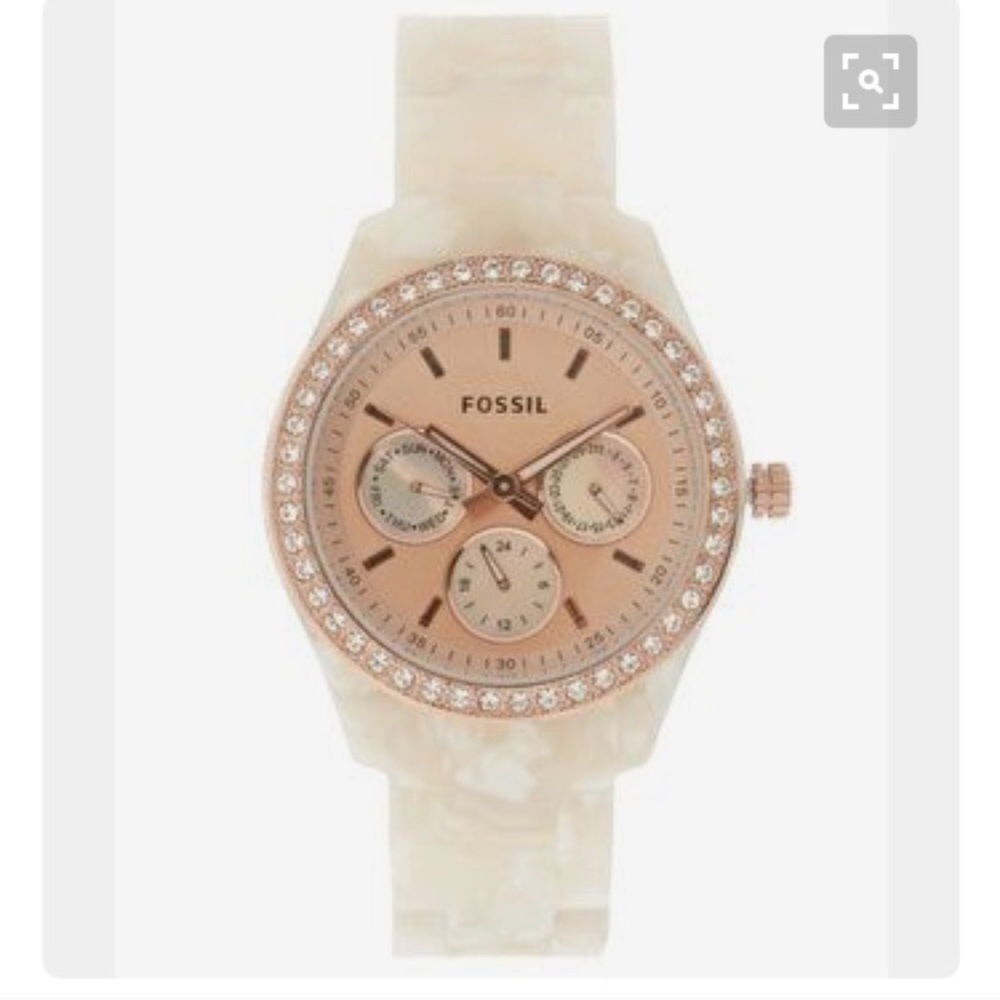 Mother of Pearl Fossil Watch