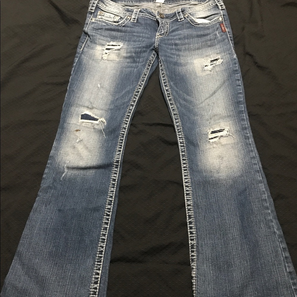 Silver pioneer boot cut jean. W32x32L