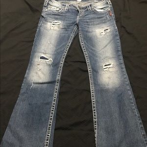 Silver pioneer boot cut jean. W32x32L