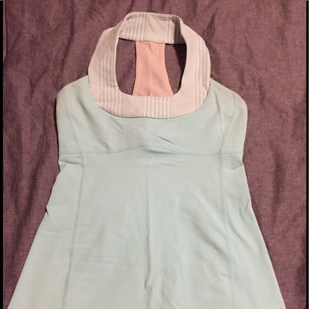 Lululemon Aqua Scoop Neck Sz4 top