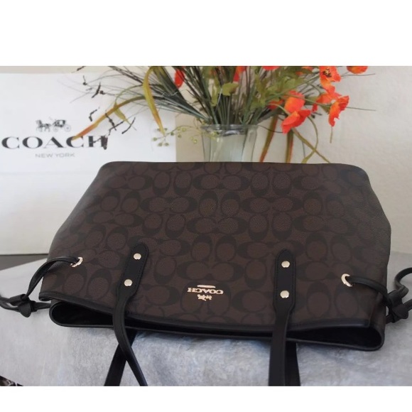 NWT Coach Signature Drawstring Carryall Bag - Picture 3 of 5