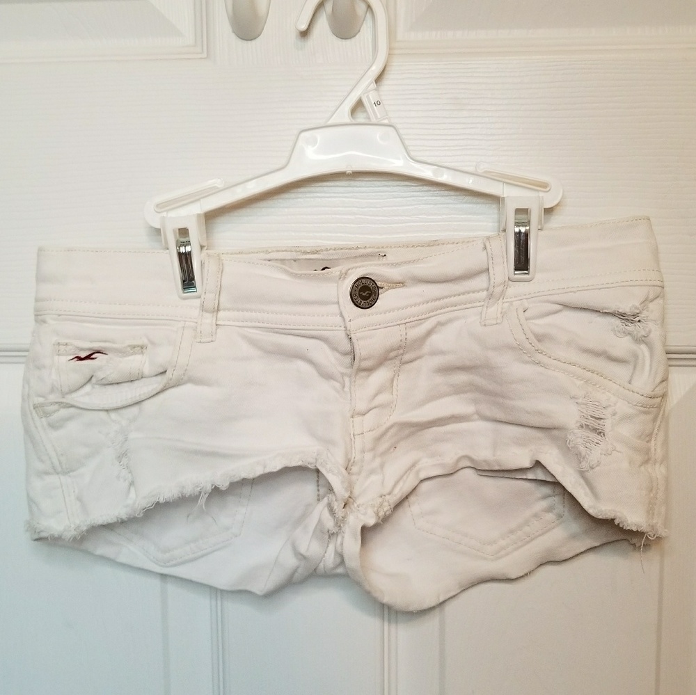 White Jean shorts