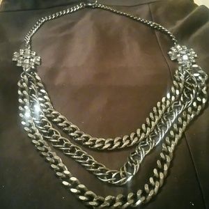 Gorgeous Gun Metal and Black and Gray Necklace