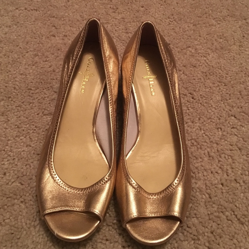 Women's copper Cole Haan wedge size 5