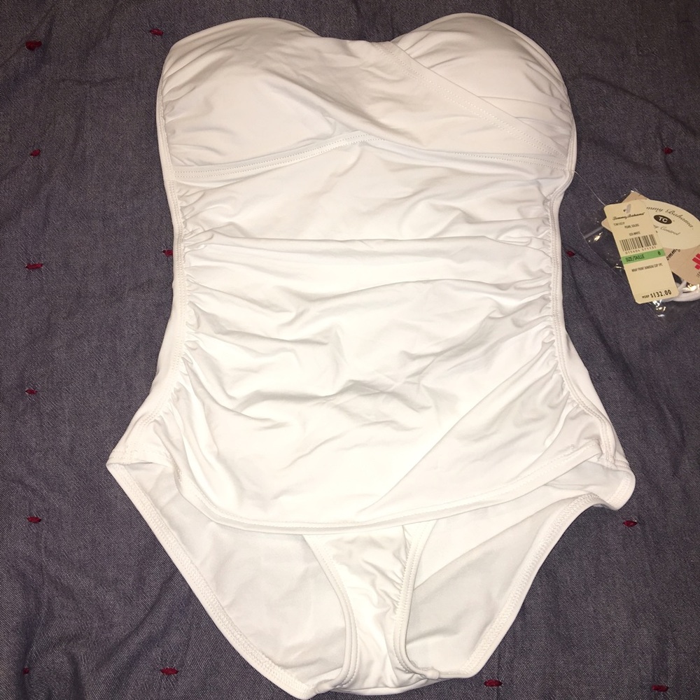 Tommy Bahama NWT white bandeau one piece