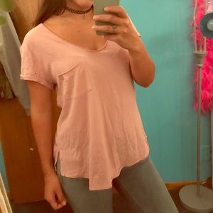 lavender pinky ae flowy shirt